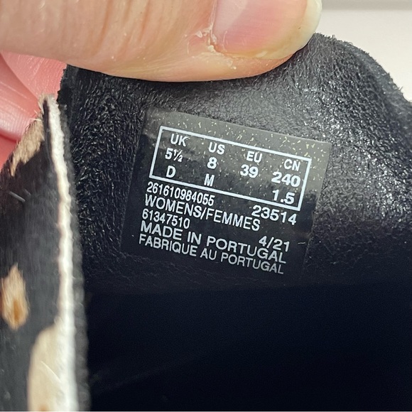 Clarks Originals Women's 8 Black Cow Print Suede 221 Desert Boots - Picture 12 of 14